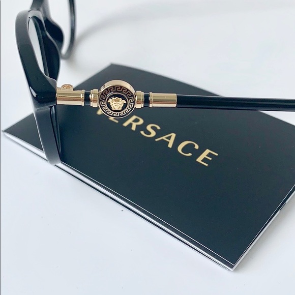 Versace Women Eyeglasses Cat Eye VE3175 GB1 Black - Picture 8 of 8
